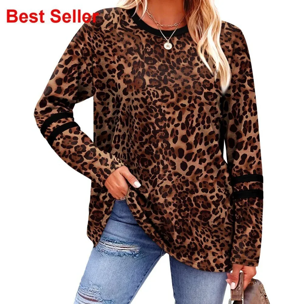 Long Sleeve Crew Neck T-Shirt, Polyester Rayon Spandex Blend, Athletic Stripes